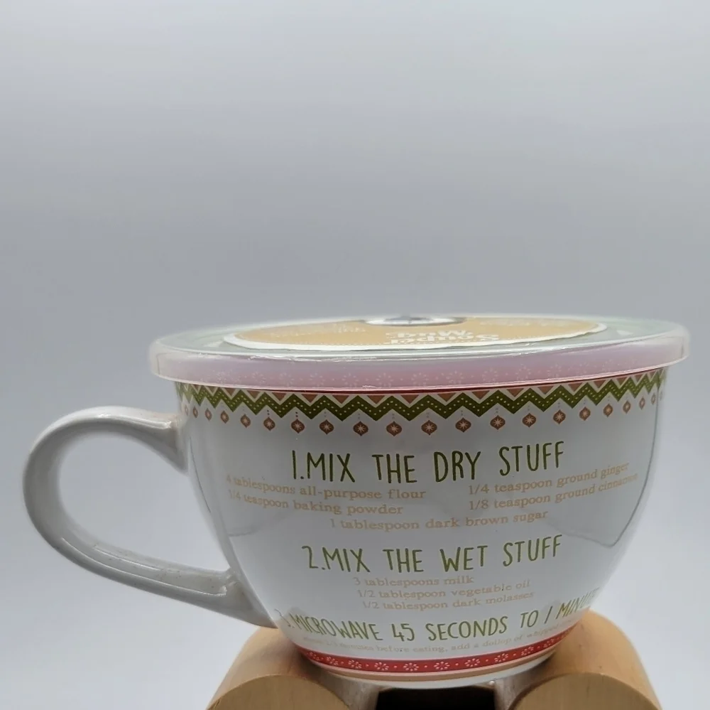 Pier 1 Gingerbread Mug Cake with lid